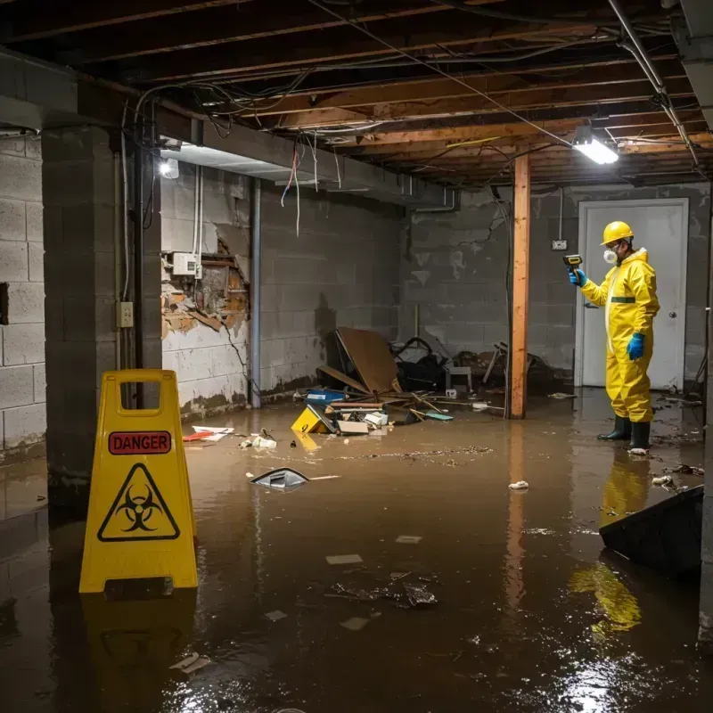 Flooded Basement Electrical Hazard in Rose Hill, NC Property